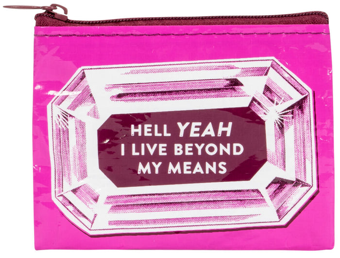 BlueQ - I Live Beyond My Means Coin Purse BLUEQ