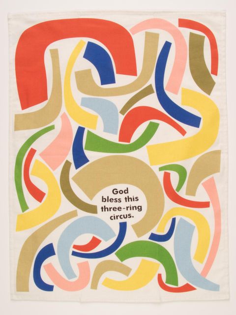 Blueq "God Bless This Three-Ring Circus" Dish Towel BLUEQ