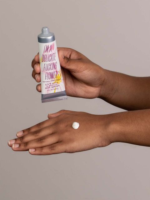 BLUEQ "I'm A Delicate Fucking Flower Natural Hand Cream - Lily With A Splash Of Rose Water BLUEQ