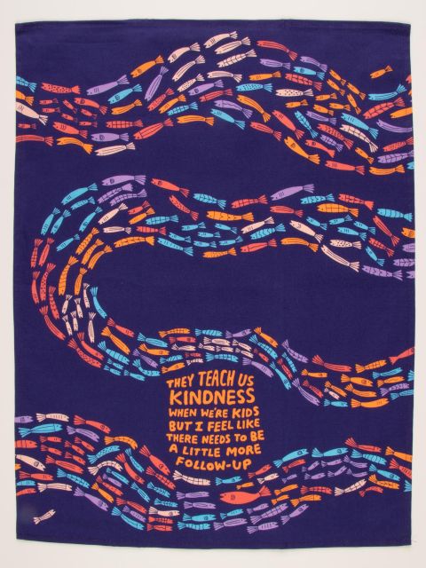 Blueq "They Teach Kindness " Dish Towel BLUEQ