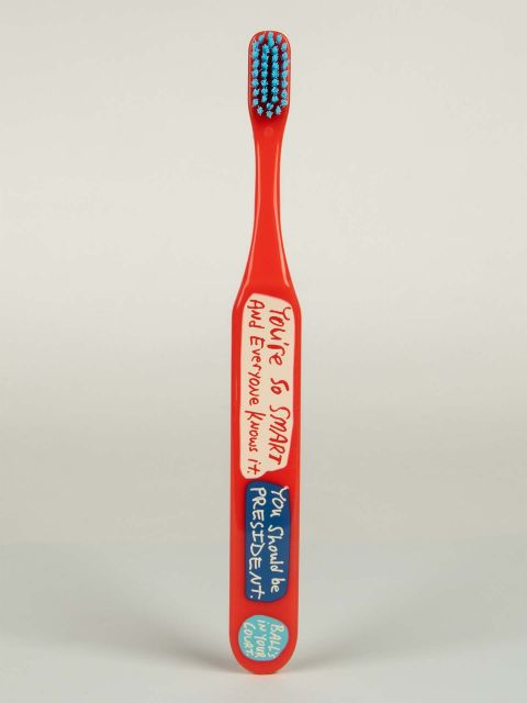 BlueQ "You Are So Smart And Everyone Knows It. You Should be President. Ball's In Your Court." Toothbrush BLUEQ