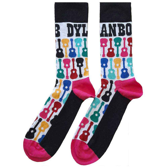 Bob Dylan Unisex Ankle Socks: Guitar Pattern Rock Off