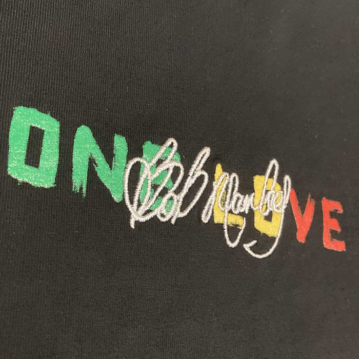 Bob Marley - One Love Portrait , Back print & Embroidery Rock Off