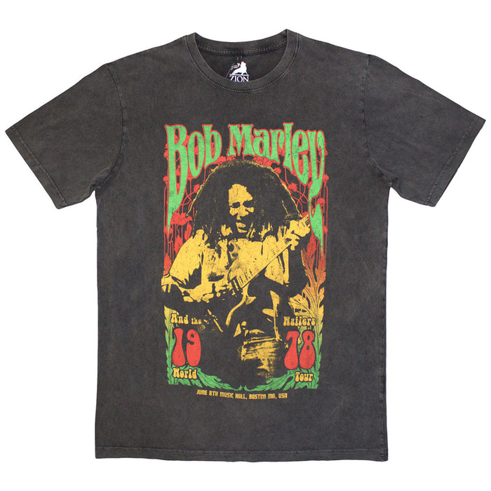 Bob Marley Unisex Stone Wash T-Shirt: One Love Gradient