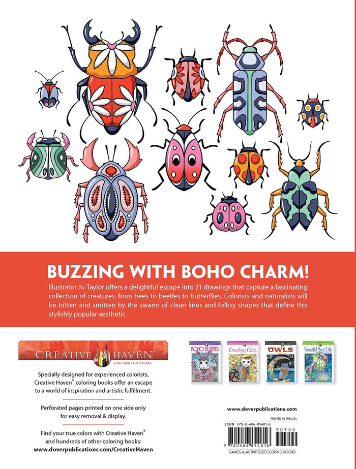 Boho Bugs Coloring Book Creative Haven