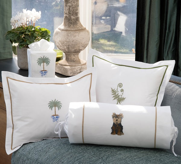 Bolster Cushion - Includes Insert, Embroidered