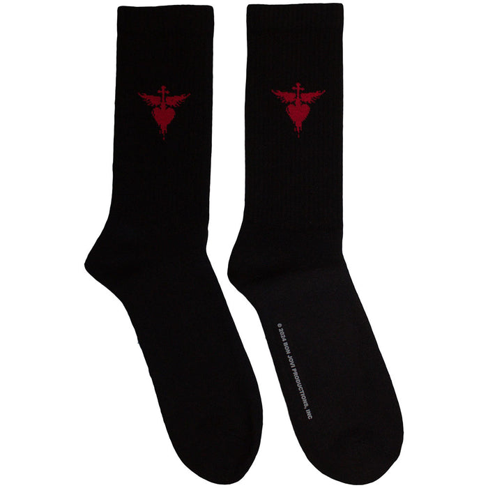Bon Jovi Unisex Ankle Socks - Dagger Heart Rock Off