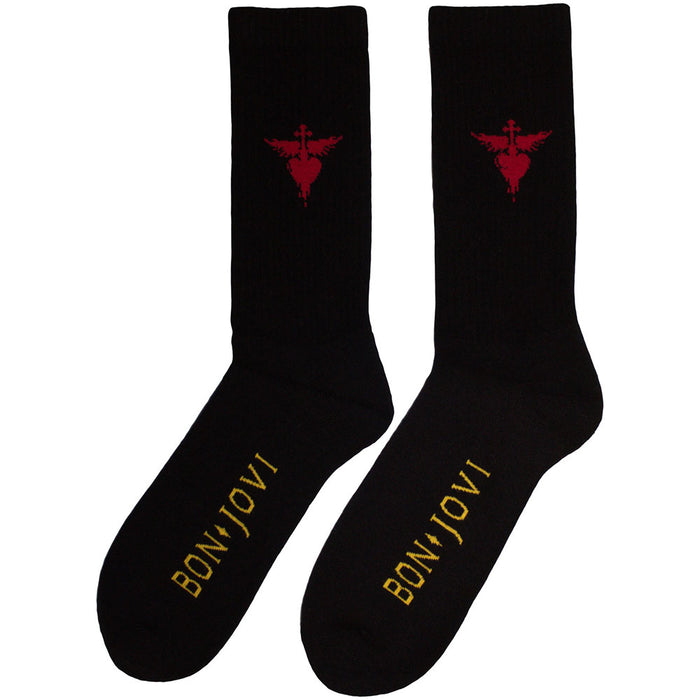Bon Jovi Unisex Ankle Socks - Dagger Heart Rock Off