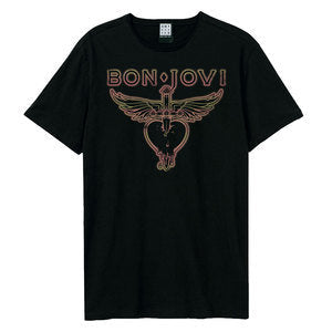 Bon Jovi Unisex T-Shirt - Hold On Orange