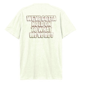 Bon Jovi Unisex T-Shirt - Hold On Orange