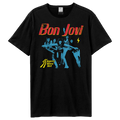 Bon Jovi Unisex T-Shirt - Slippery When Wet Red