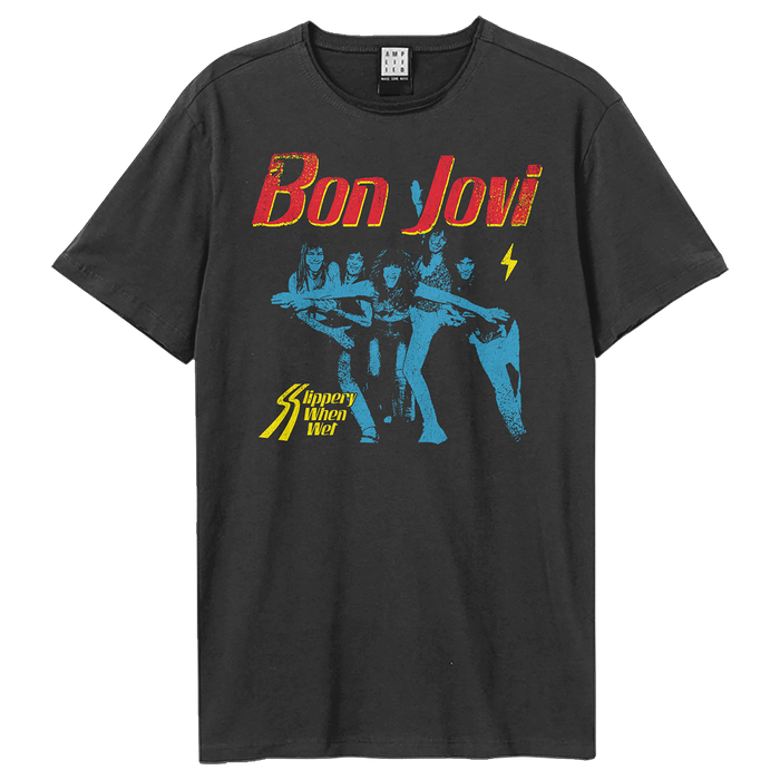 Bon Jovi Unisex T-Shirt - Slippery When Wet Red