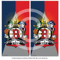 Boston Sports Fan Crest Cornhole Board Vinyl Skin Wraps, 24x48"