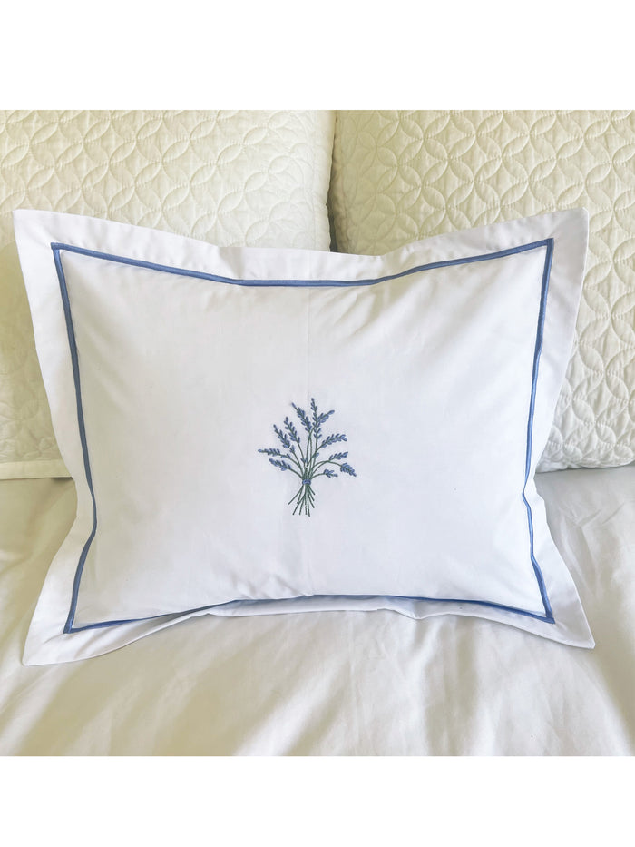 Boudoir Pillow Cover, Embroidered Botanical