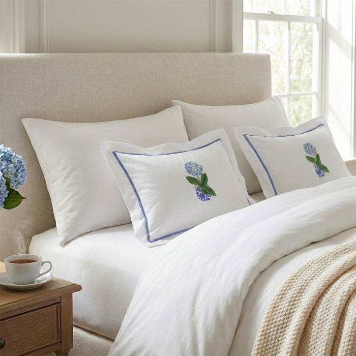 Boudoir Pillow Cover, Embroidered Floral