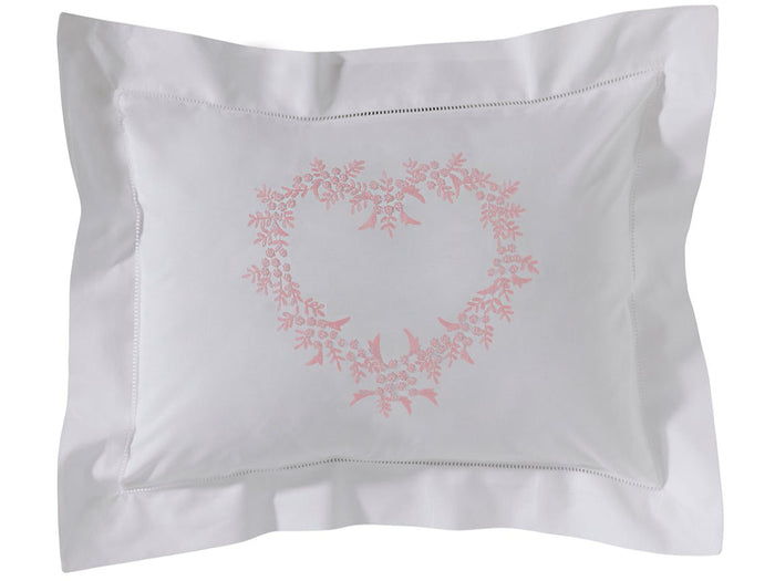 Boudoir Pillow Cover, Heart (Pink)