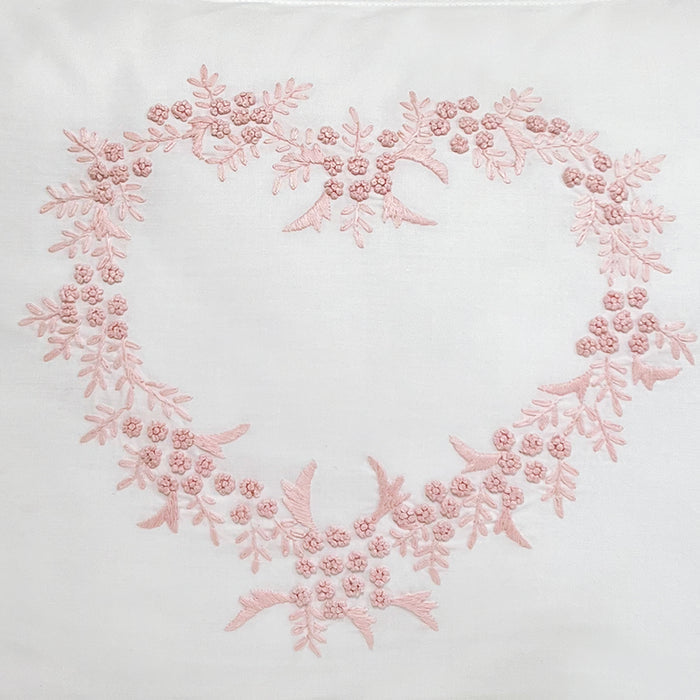 Boudoir Pillow Cover, Heart (Pink)