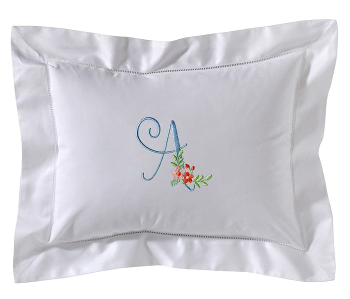 Boudoir Pillow Cover, Hem Stitch Border
