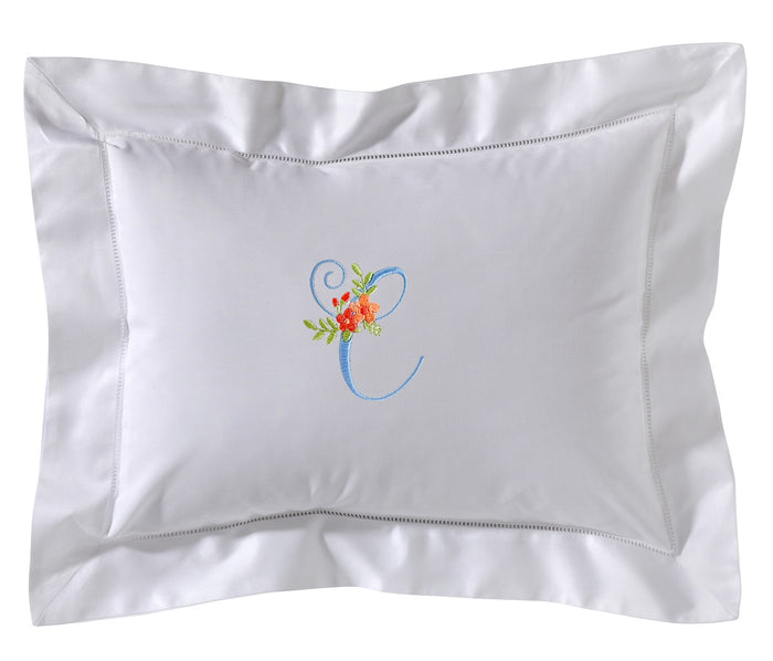 Boudoir Pillow Cover, Hem Stitch Border