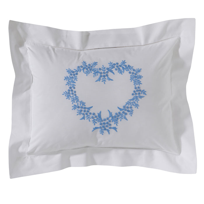 Boudoir Pillow Cover, White Heart