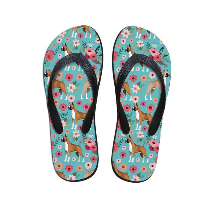 Boxer Floral Flip Flops