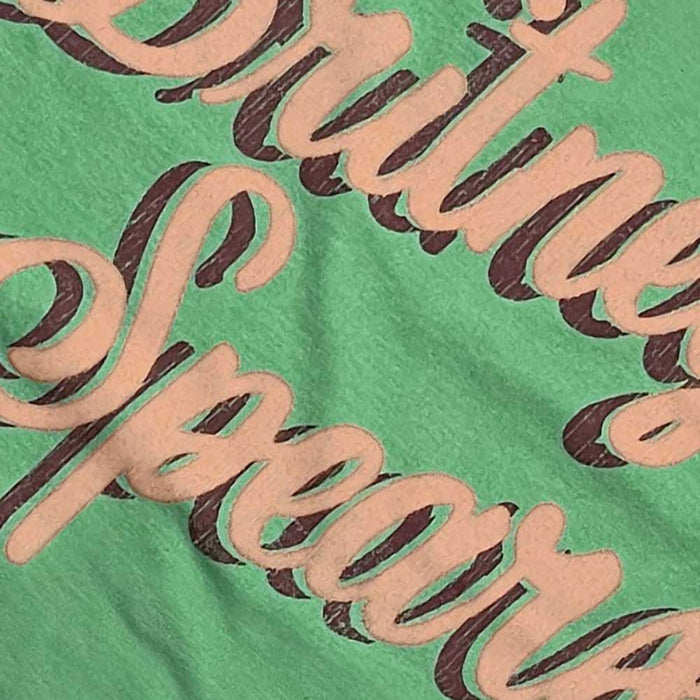 Britney Spears Unisex Ringer, Retro Text Rock Off