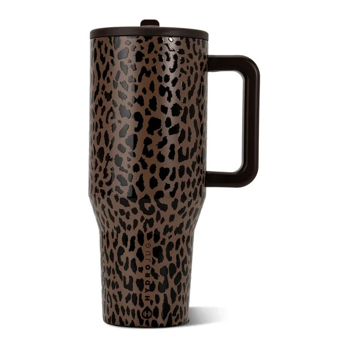 Brown Leopard HydroJug 32 oz Traveler Tumbler