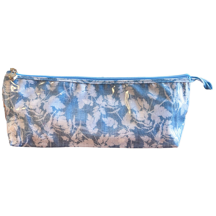 Brush Bag (Long), Floral Denim