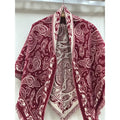 Burgundy Bandana Style Scarf