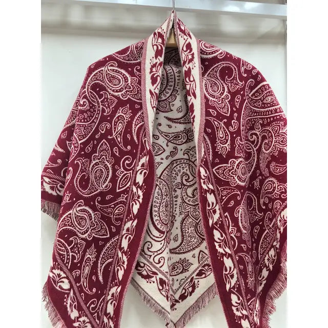 Burgundy Bandana Style Scarf