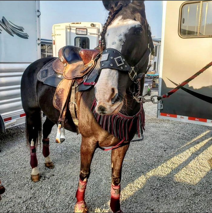Burgundy Tack set - Tiffanys Braided Tack LLC