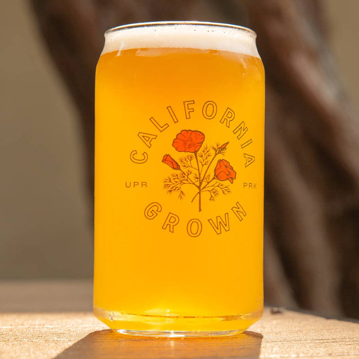 California Grown 16oz Beer Can Glass