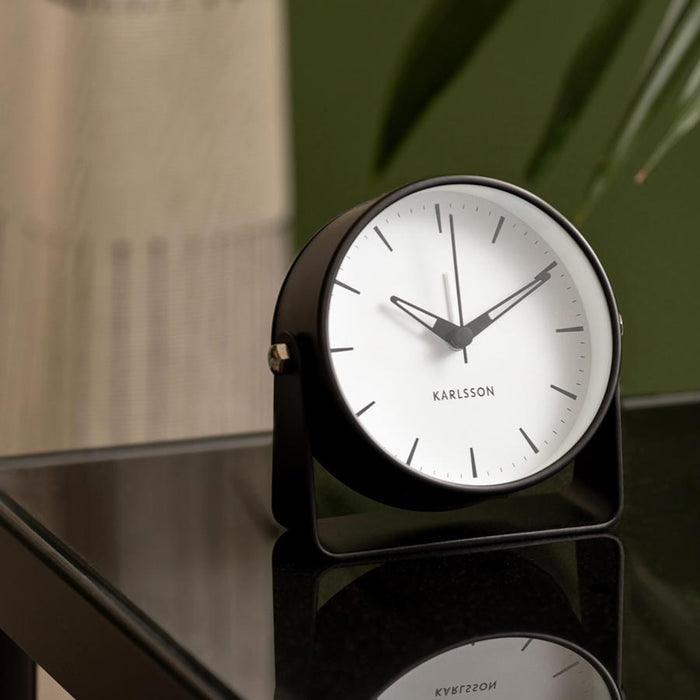 Karlsson Calm Alarm Clock with Light - Black | Koop.co.nz