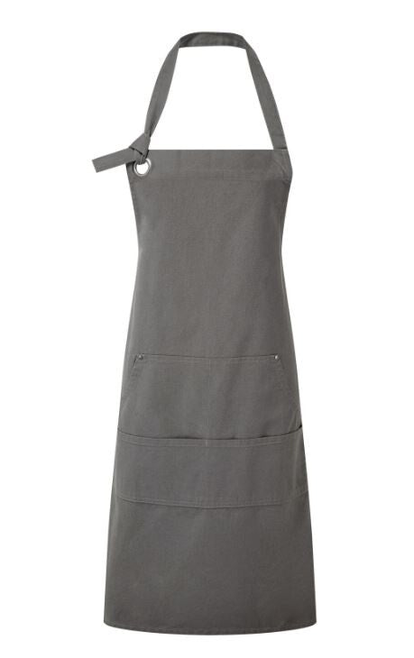 Canvas Bib Apron With Front Pocket Heavy Duty 28" X 34"