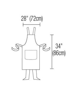 Canvas Bib Apron With Front Pocket Heavy Duty 28" X 34"