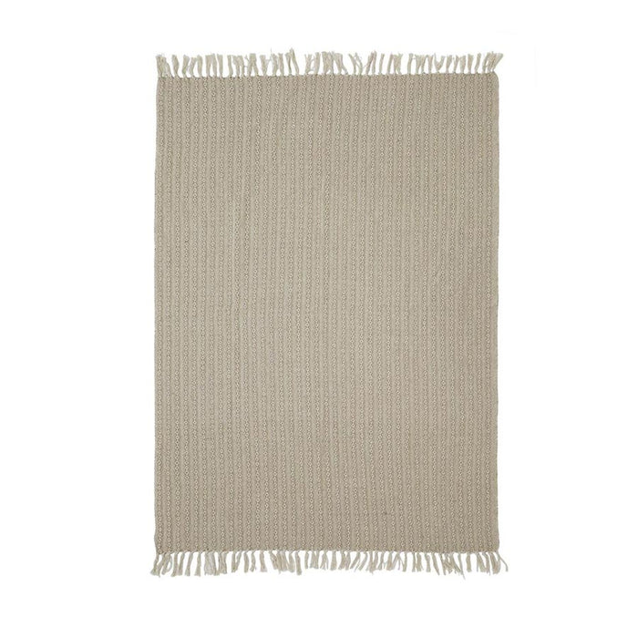 Stoneleigh & Roberson Carly Woven Cotton Throw - Brown/Natural | Koop.co.nz