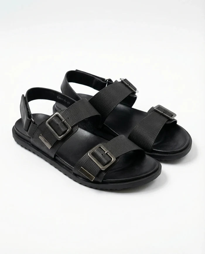 CGSC 26 BLCK Textured Sandals