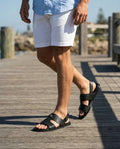 CGSC 26 Blck Y-Strap Sandals