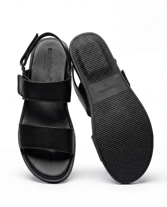 CGSC 26 BLK Double Strap Sandals