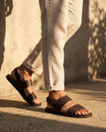 CGSC 26 BRWN Double Strap Sandals