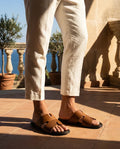 CGSC 26 BRWN Leather Slipper