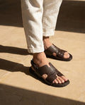 CGSC 26 Coffee Perforated Dual-Strap Sandals
