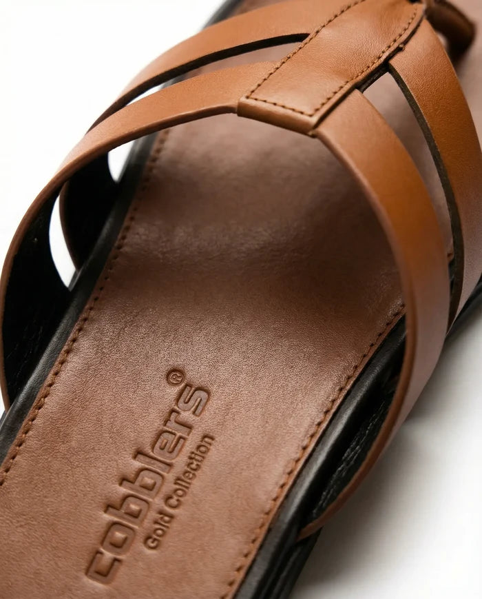 CGSC 26 Light BRWN Leather Slipper