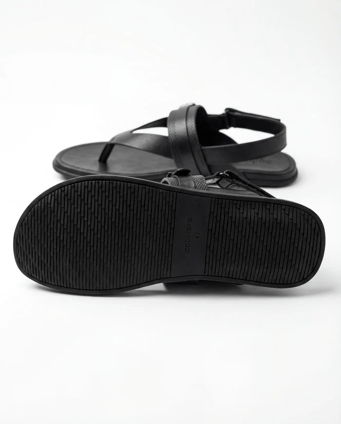 CGSC BLCK Perforated Dual Strap Sandals