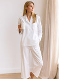 Christine White Cotton Pajamas