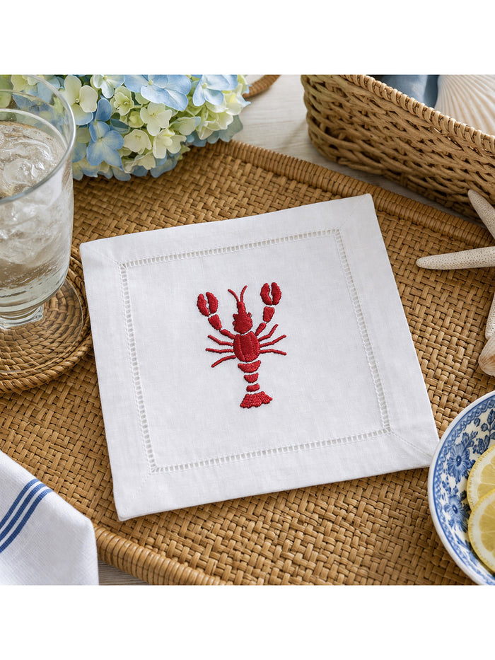 Cocktail Napkins, Clam, Set of 4