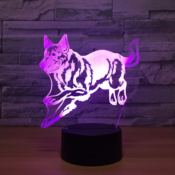 Color Changing German Shepherd Lamp