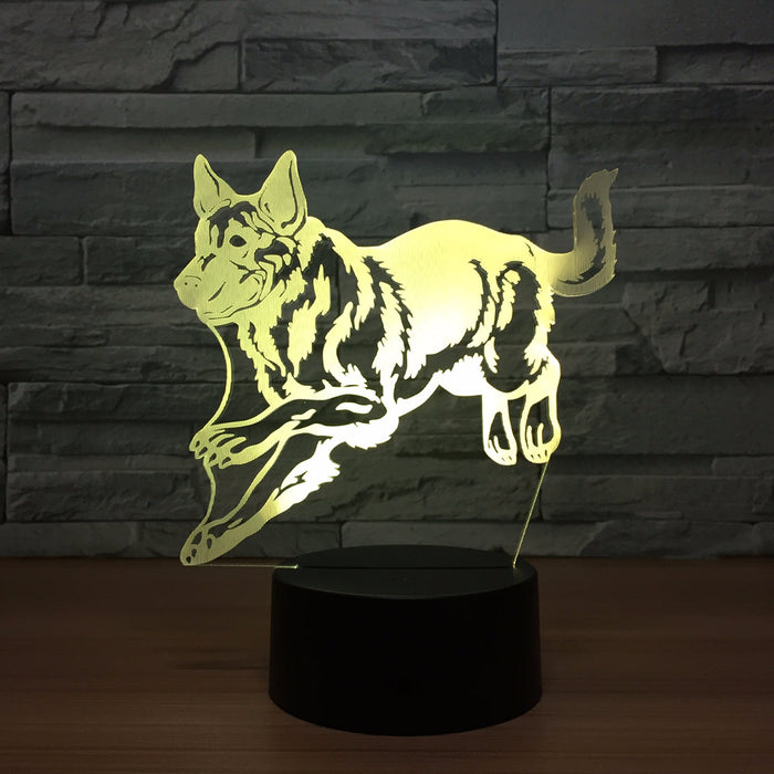 Color Changing German Shepherd Lamp