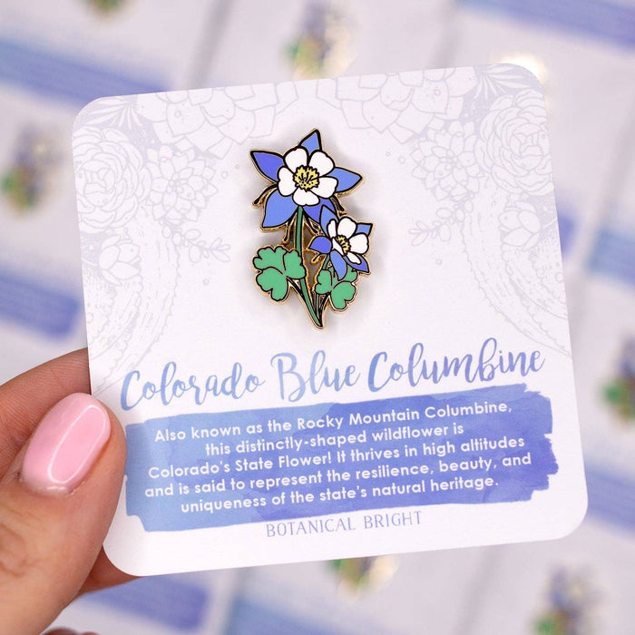Colorado Blue Columbine Enamel Pin