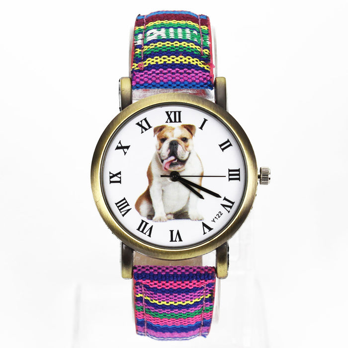 Colorful Bulldog Watch